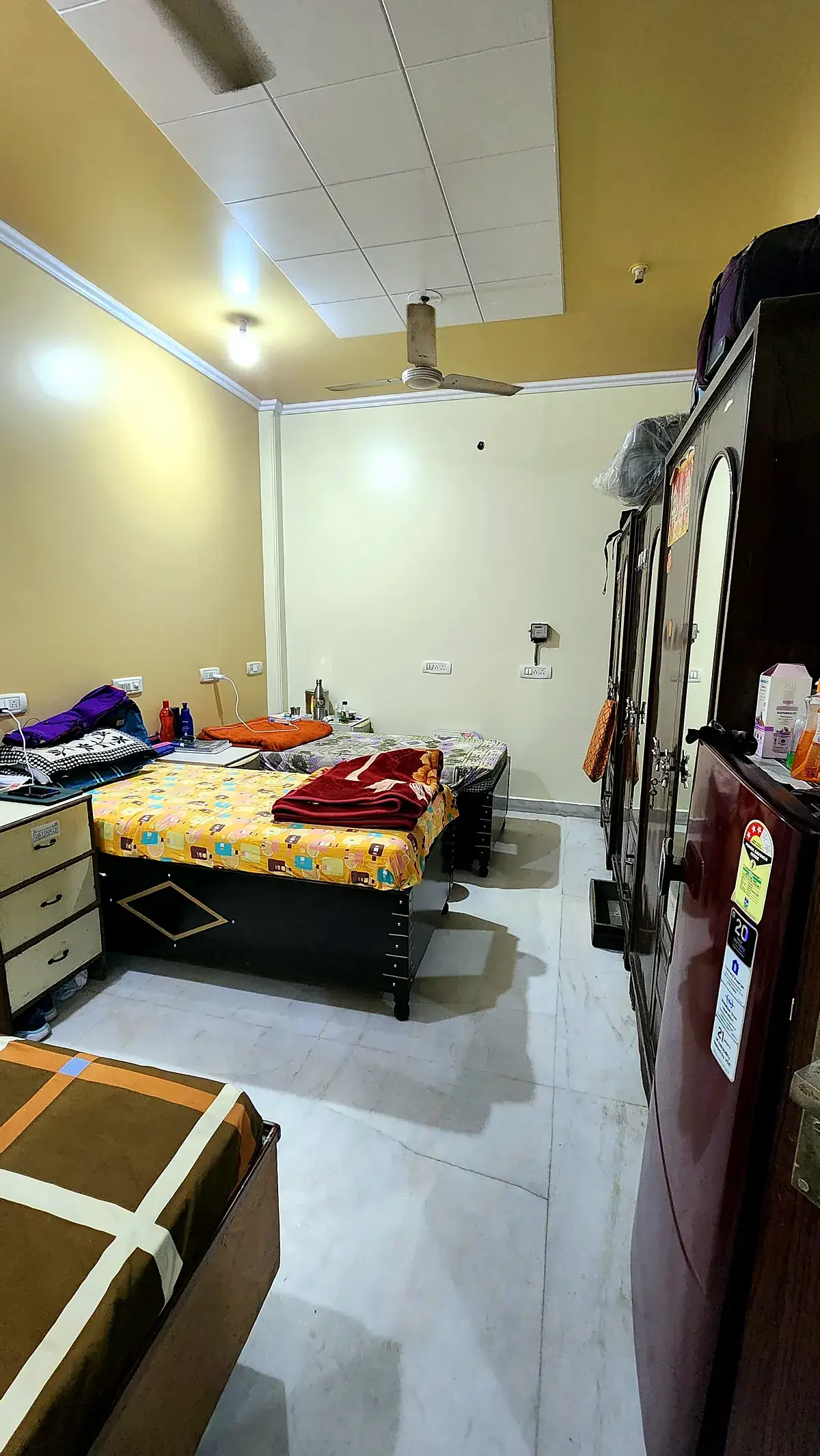 Room with storage at PG for Girls in Rohini